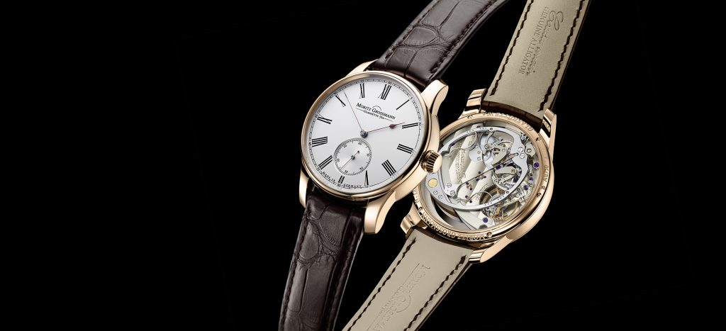 The movement is lavishly finished in the German tradition