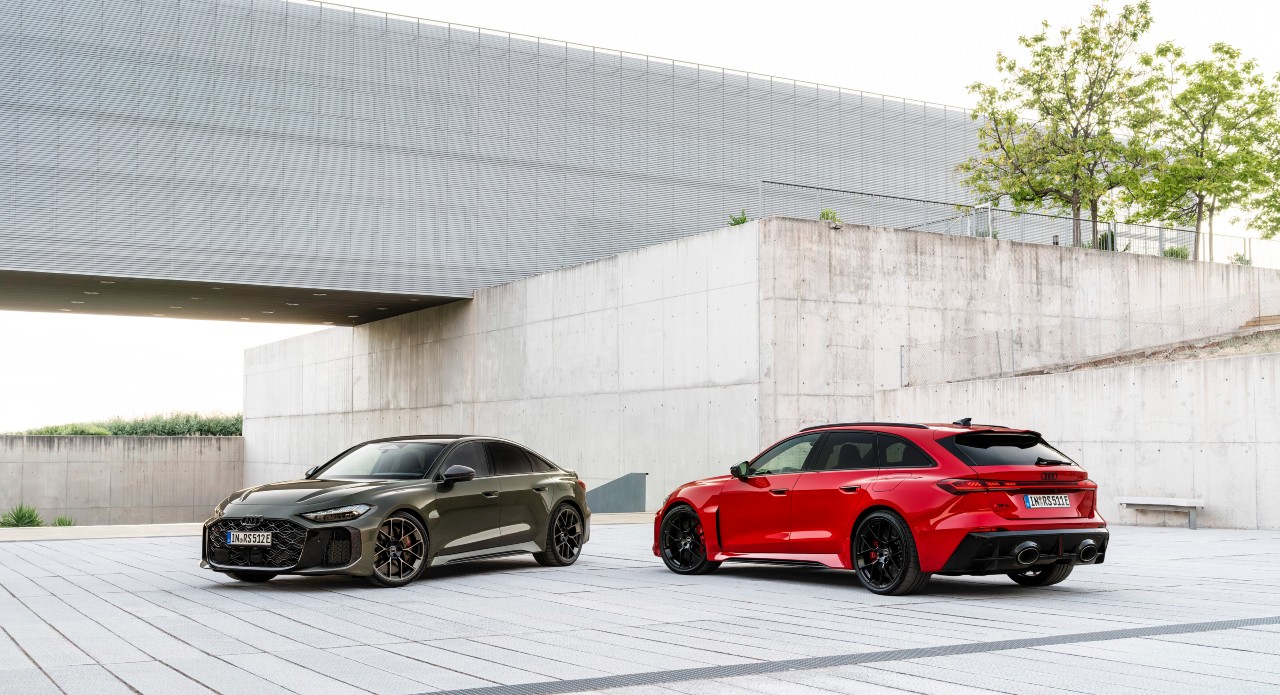 The Audi RS 5 Avant debuts as Audi Sport first high performance plug in hybrid with Dynamic Torque Control, and up to 84 km of electric range with everyday practicality