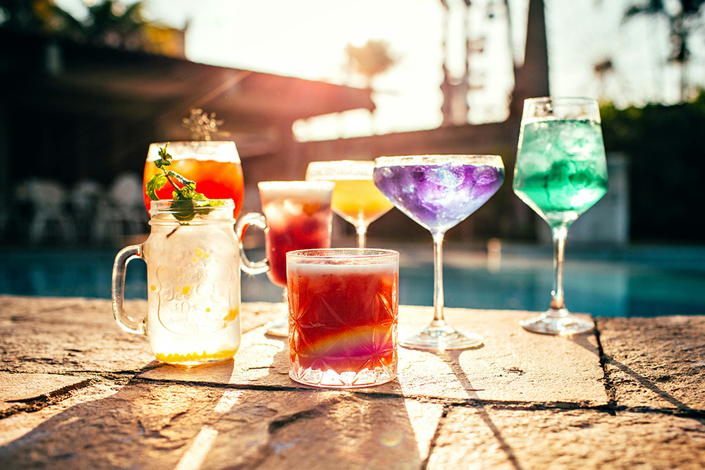 colourful cocktails