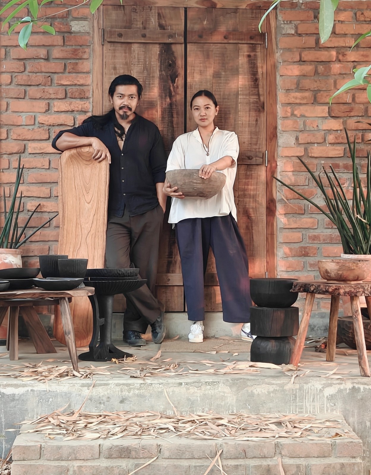 tribolt nagaland, handmade furniture, preserving naga culture, preserving naga heritage through art, recycling discarded wood to make furniture, sustainable furniture making