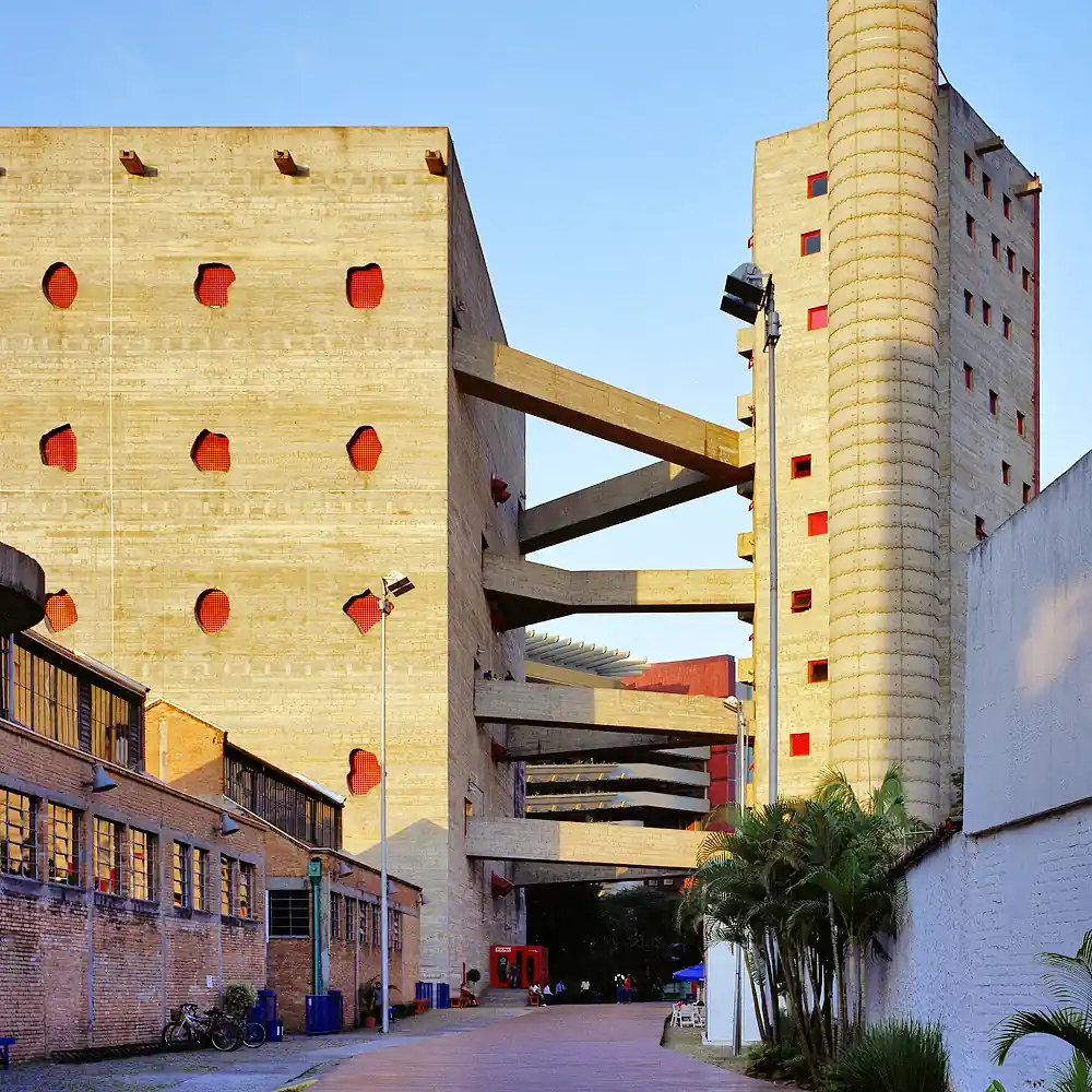 A landmark of socially responsive Tropical Modernism, SESC Pompéia transformed a former factory
