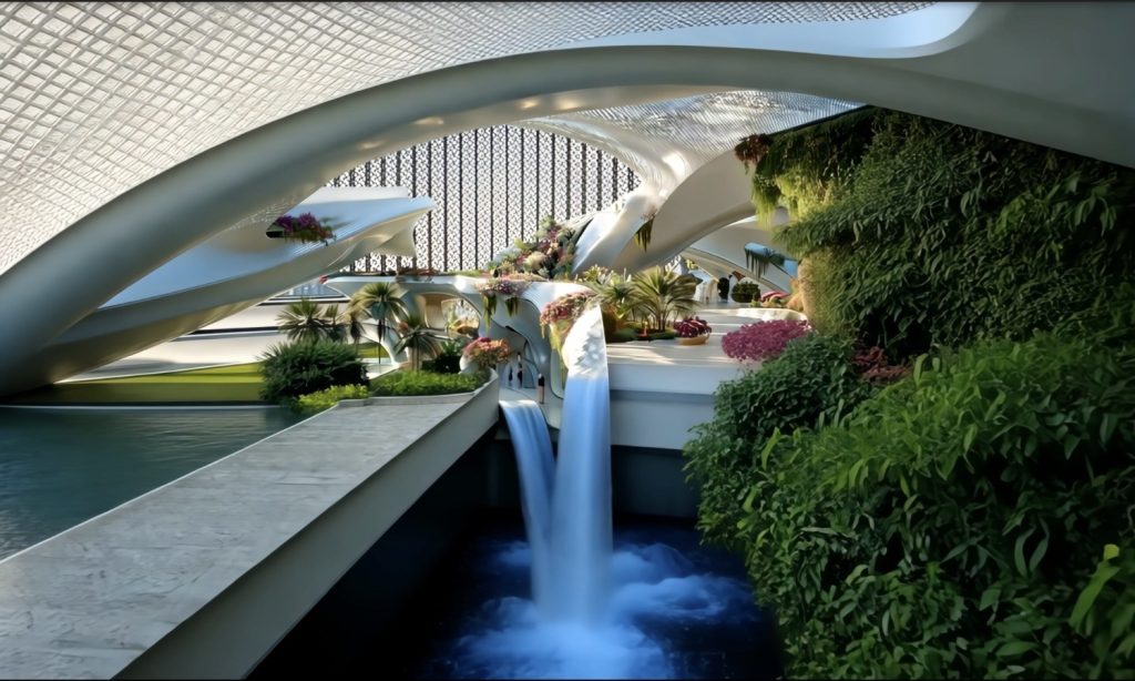 Their commissioned series, titled Bridge in Time, consists of five immersive artworks