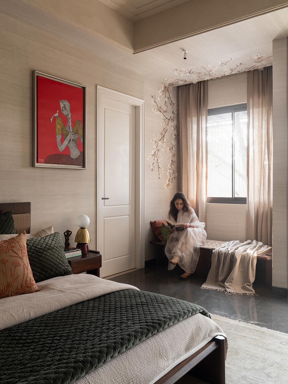 Founder and interior stylist, Anubha Laroiya Aneja in one of the rooms at HōMAnAn