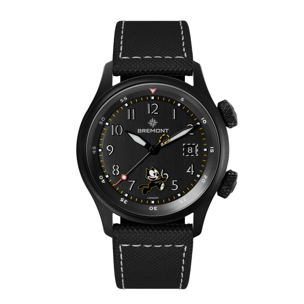 Against this dark, instrument inspired backdrop, the dial becomes the stage for its most distinctive flourish