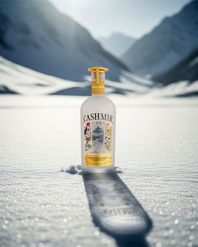 CASHMIR, traditional grains used in alcohol,revival of ancient grains India,premium craft vodka ingredients,heritage agriculture,ancient crop varieties,