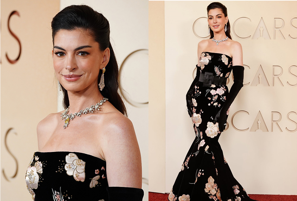 Anne Hathaway in Valentino at Oscars 2026, Academy Awards 2026 fashion,Oscars red carpet fashion,Anne Hathaway in Valentino, Anne Hathaway at oscars 2026, Anne Hathaway red carpet at oscars 2026,