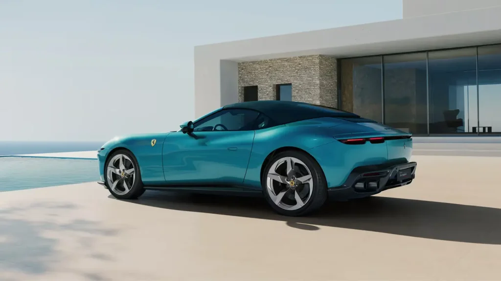 Ferrari has also introduced a new colour Rosso Tramonto inspired by the Amalfi Coast at dusk. With subtle orange undertones it shifts