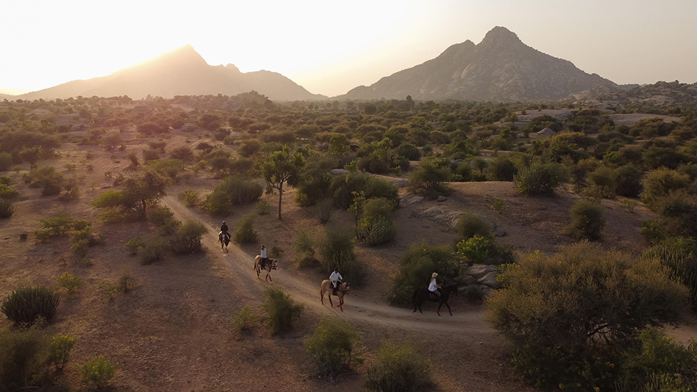 Horseriding to explore the rugged beauty of Jawai