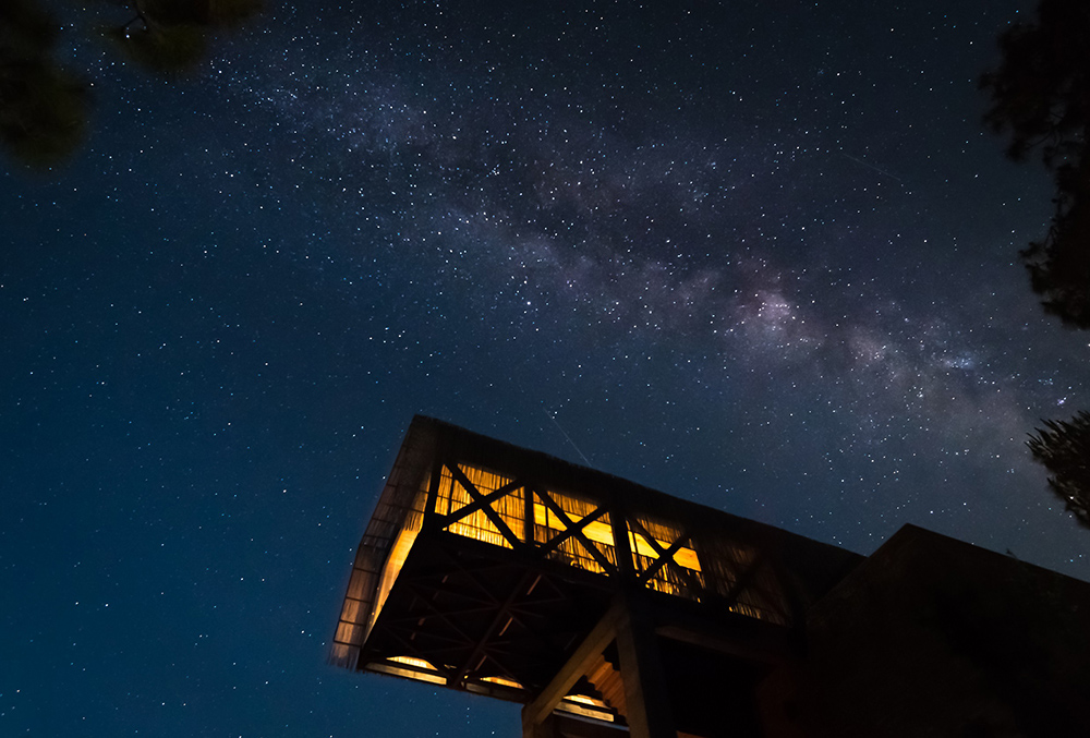 Milky Way from a mountain retreat’s terrace