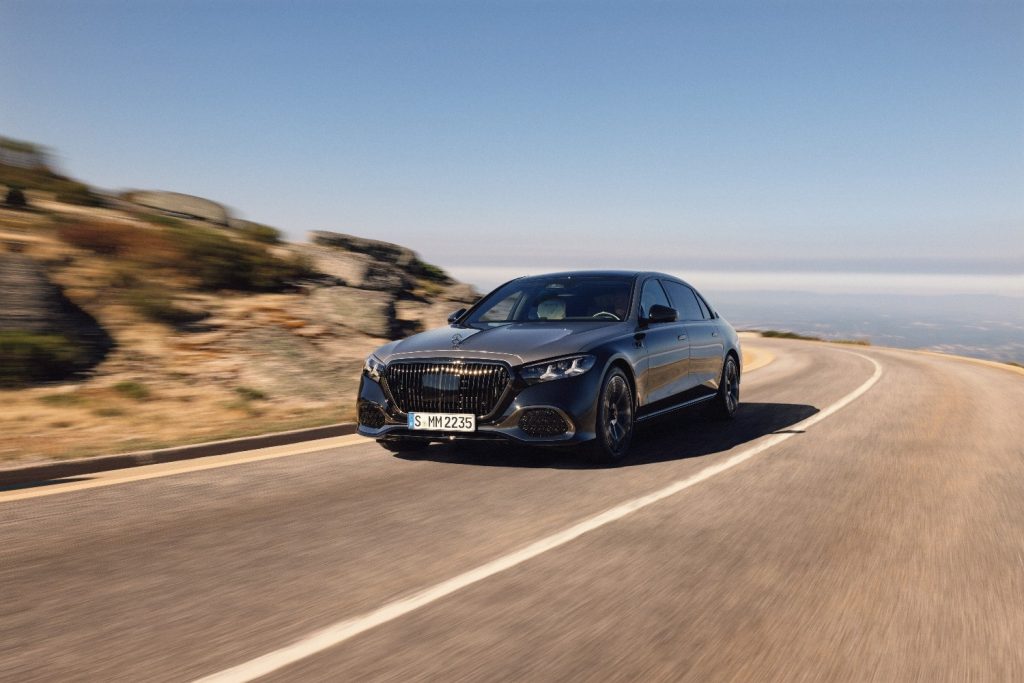 The S 580 Maybach is powered by a 4.0 litre V8 engine paired with mild hybrid technology, producing 529 bhp