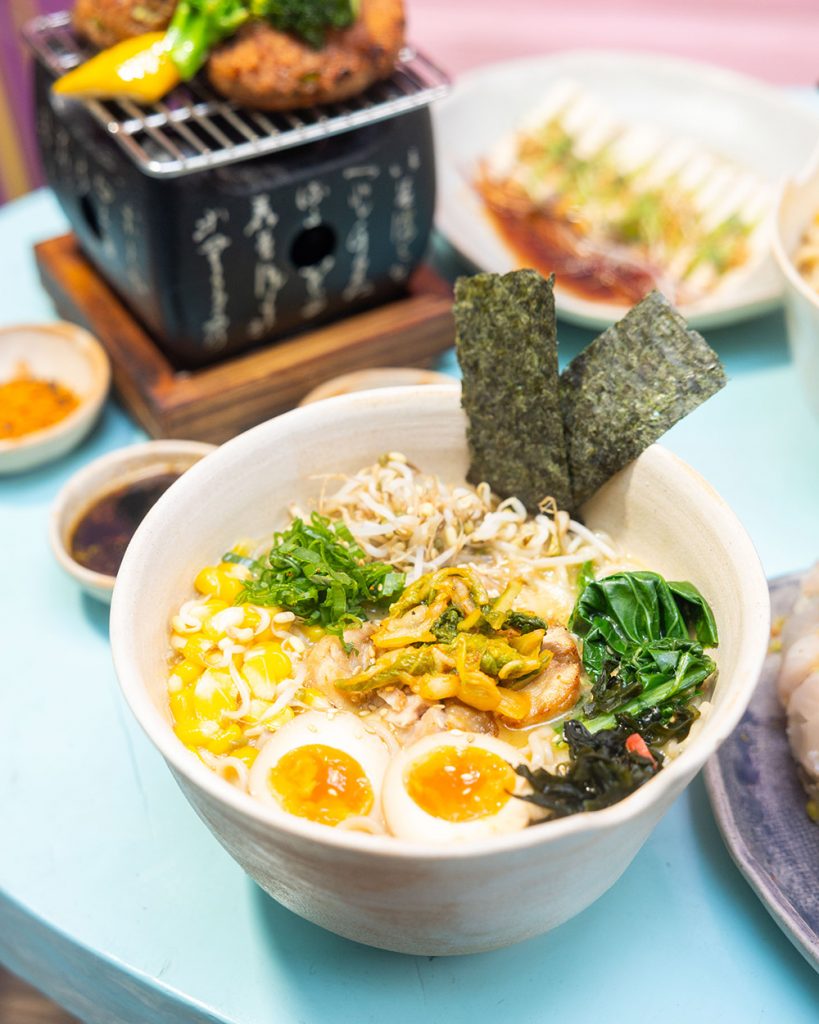 Guppy's Kimchi Goma Chicken Ramen, japan popular food,popular streetfood in japan,onigiri japan,teriyaki japan,guppy japanese food in delhi