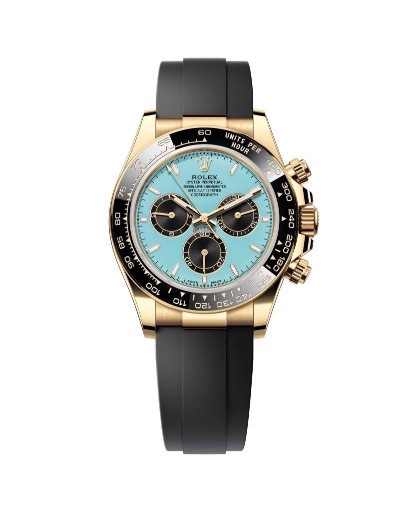 Lacquered dials are built through the careful application of multiple layers of liquid lacquer