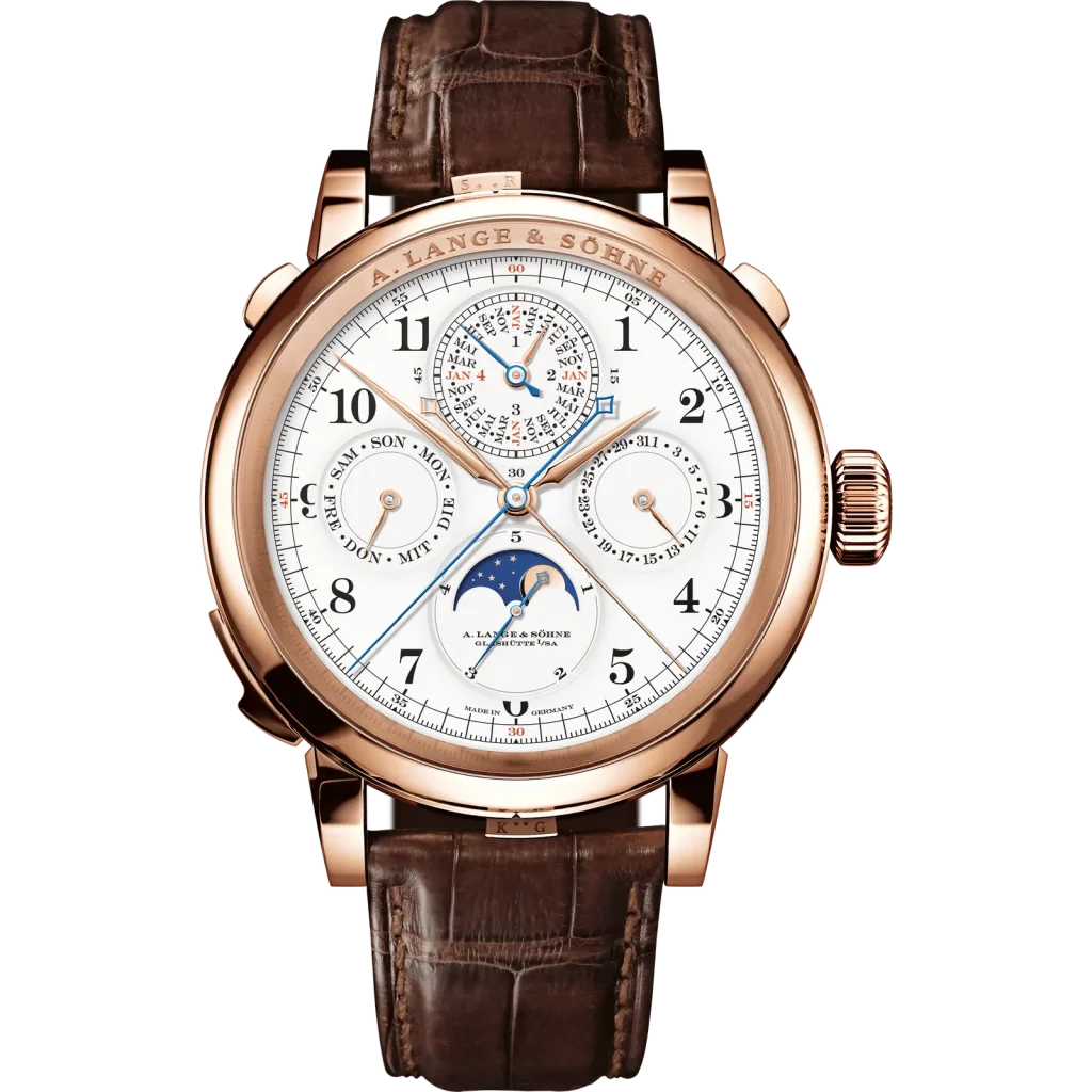 Equally impressive is the chronograph system, which incorporates a rattrapante or split seconds function
