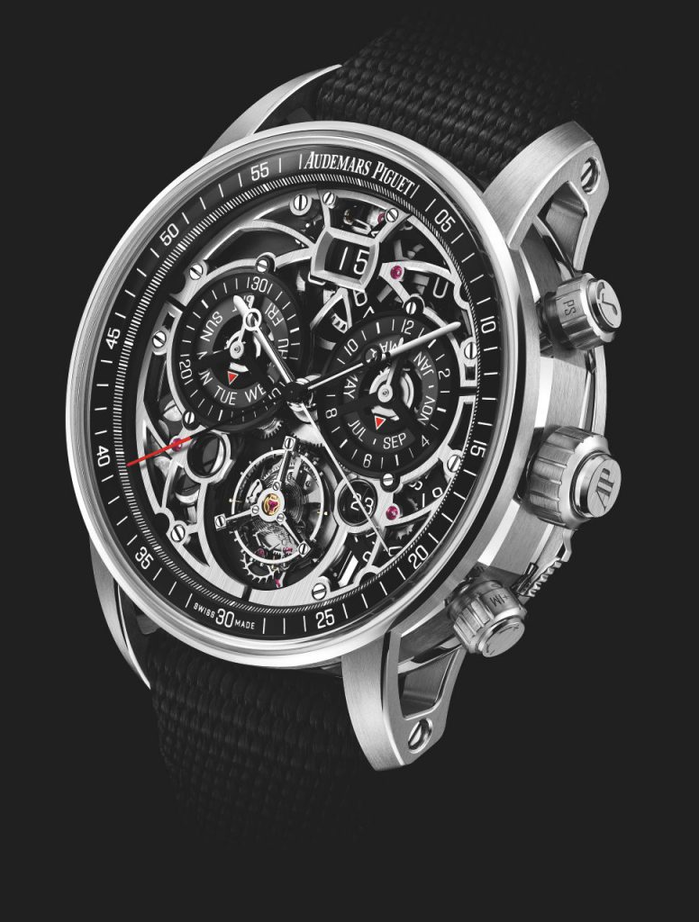 At its core, the watch integrates a grande sonnerie and petite sonnerie, capable of automatically