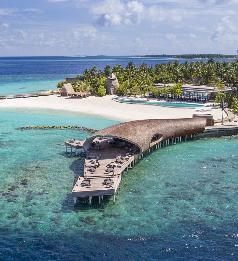 St Regis Maldives Vommuli organic architecture, St Regis Maldives eco luxury architecture, St Regis Maldives biomorphic design resort, St Regis Maldives sustainable resort architecture,