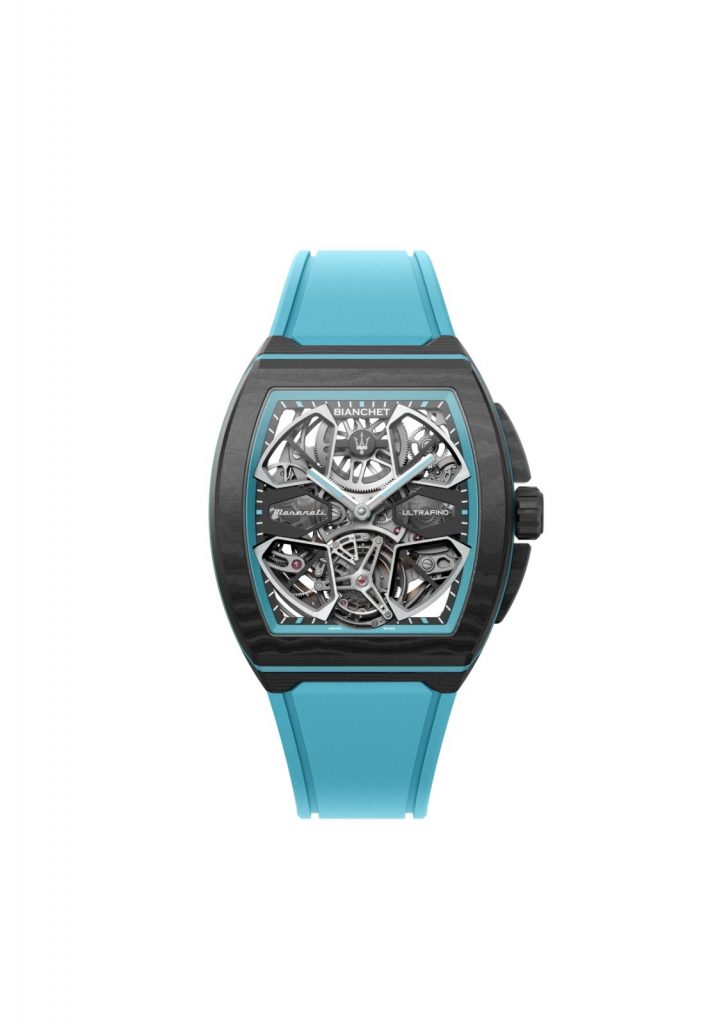 At its heart sits the Bianchet UT01 calibre, an automatic flying tourbillon movement that feels like it has been engineered