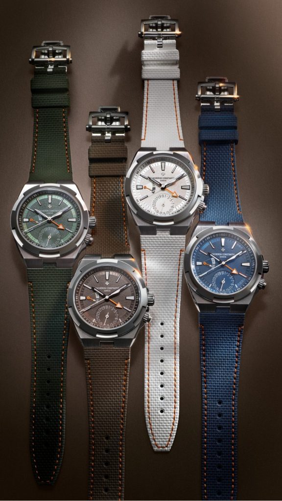 The Vacheron Constantin Overseas Dual Time Cardinal Points arrives in a 41mm titanium case