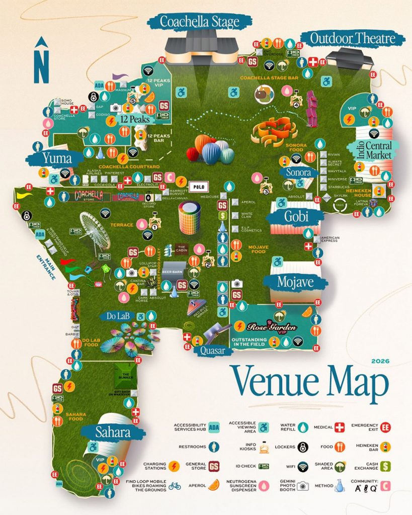 Coachella 2026 venue map