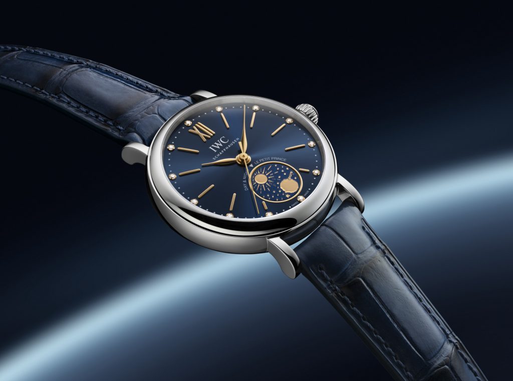 The Portofino Automatic Day & Night 34 Le Petit Prince (Ref. IW459806) features a 34mm case