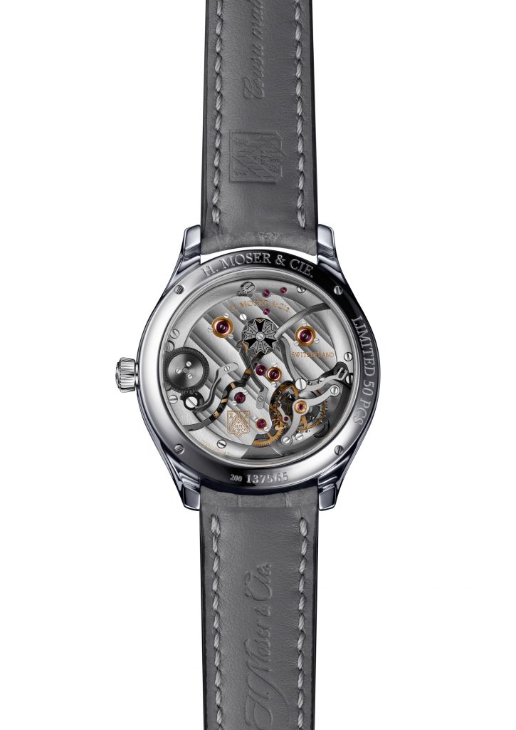 At its core, the timepiece delivers hours and minutes alongside a perpetual calendar, with the month indicated via the central hand, a small seconds subdial