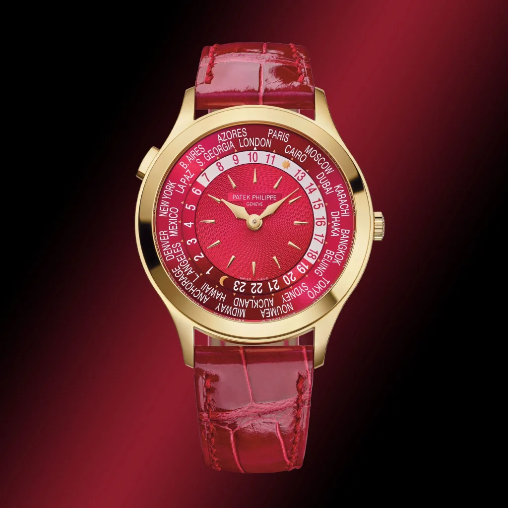 The 7129J Worldtime brings global functionality into a compact yellow gold case