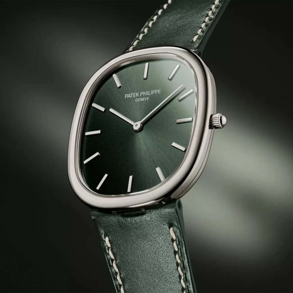 The Golden Ellipse returns with olive green dials, as timeless and assured as ever