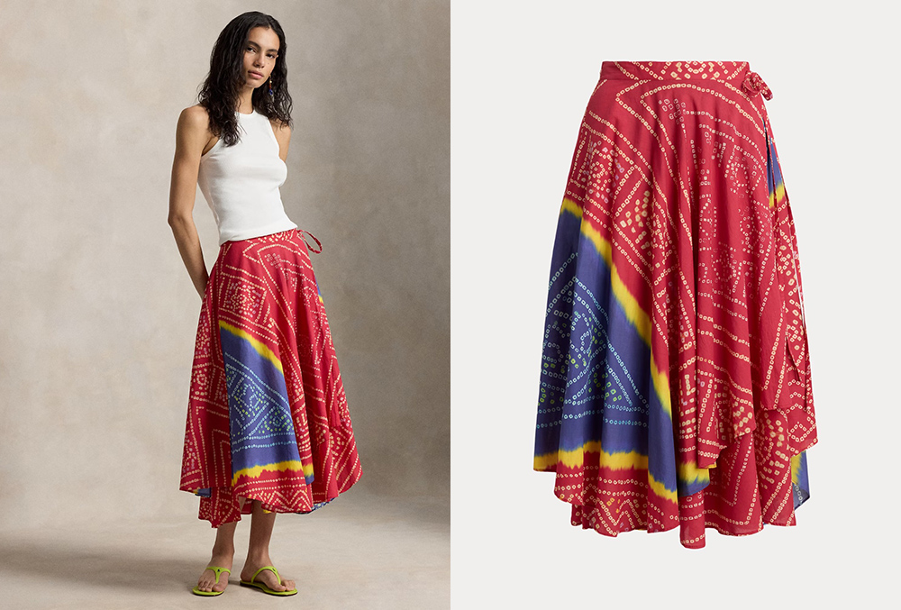 Ralph Lauren's Rs 44,800 Bandhani Skirt,bandhani print skirt Ralph Lauren,Indian textile credit issue,luxury fashion controversy India,bandhani vs tie dye,