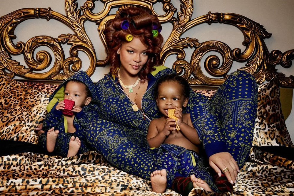 designer baby accessories,celebrity cover shoot fashion,Dior innovation fashion,Rihanna baby Rocki Dior photoshoot details,