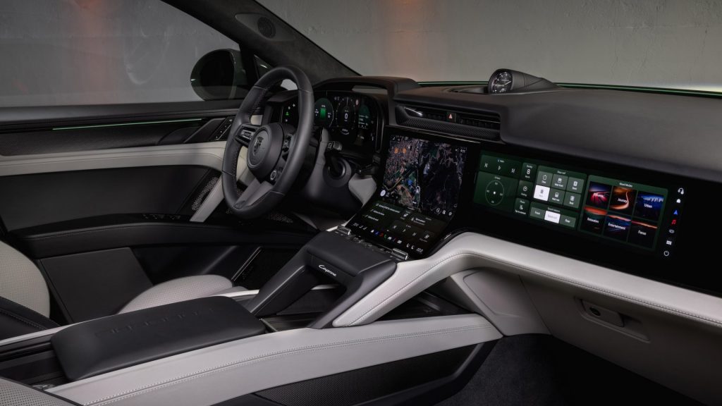 Now here is where things get properly futuristic. Thanks to its 800 volt architecture, the Cayenne Coupé Electric