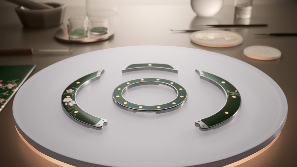 Once the background achieved the desired depth and uniformity, the miniature painter began work