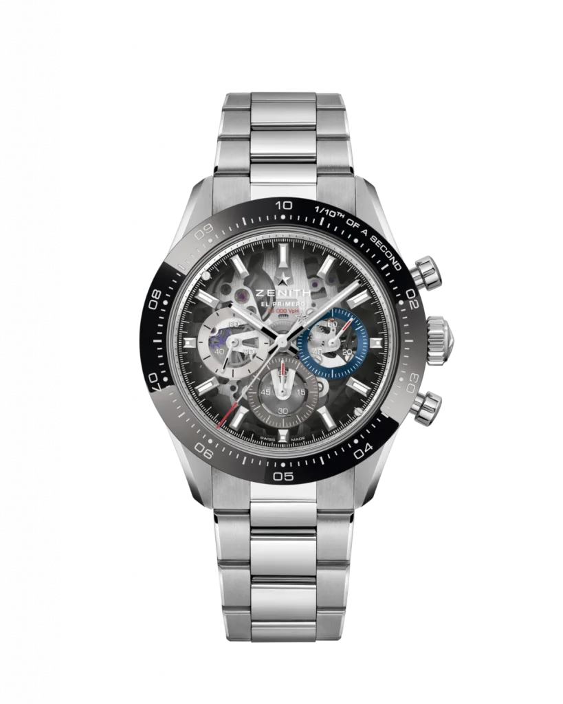 This iteration retains the 41 mm stainless steel case and classic pump-style pushers