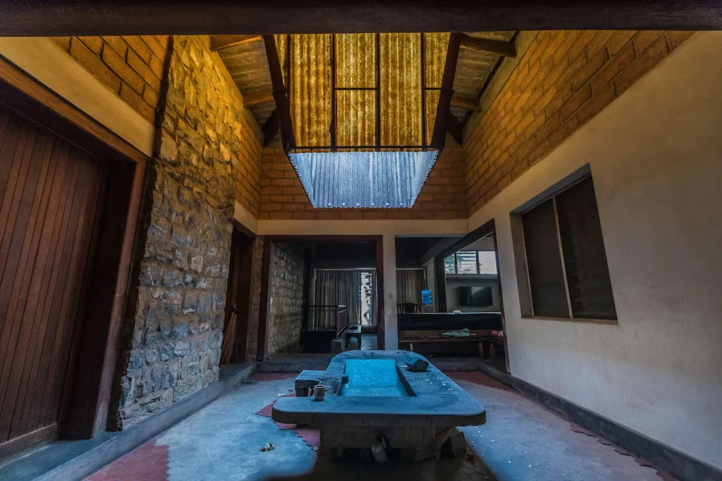 And then there are the passive cooling strategies. Deep overhangs, shaded courtyards