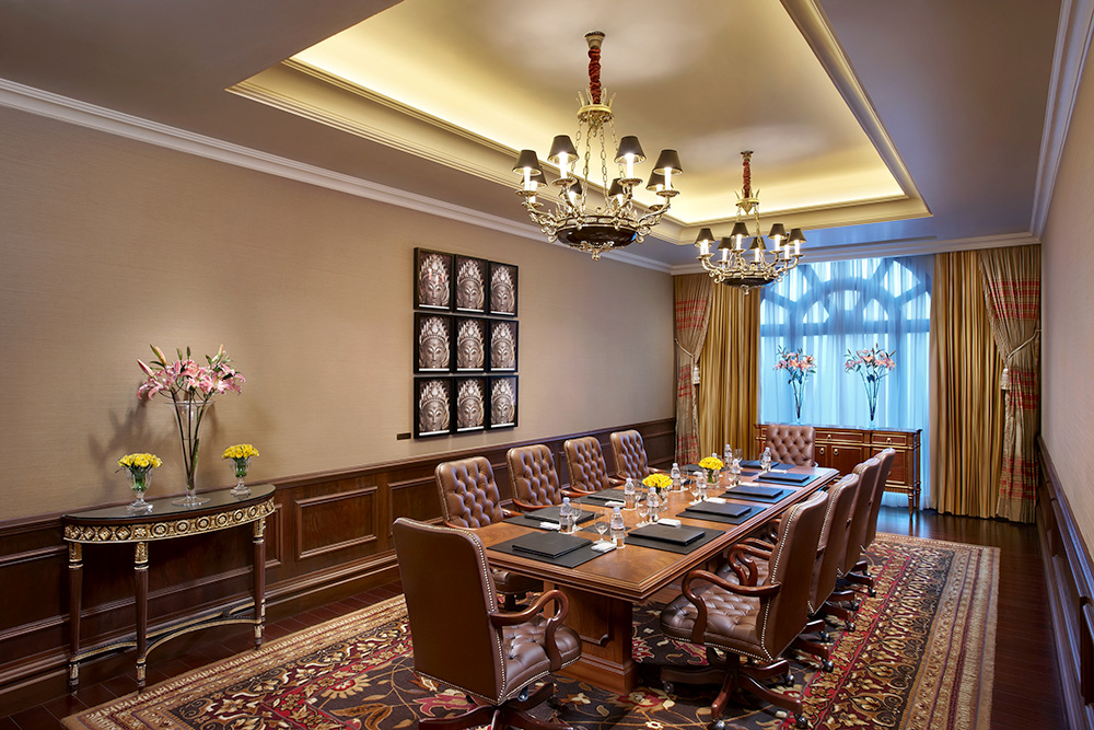 Diya - Meeting Room, The Leela Palace New Delhi opulent decor, The Leela Palace New Delhi luxury rooms and suites, The Leela Palace New Delhi royal ambiance,