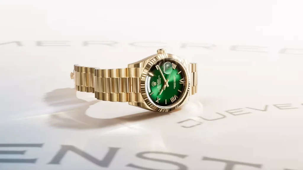 Taurus values permanence and quiet authority, making the Rolex Day Date the natural heirloom choice. Its appeal lies not in trend, but in consistency, precious materials, and the kind of presence that remains relevant across generations.