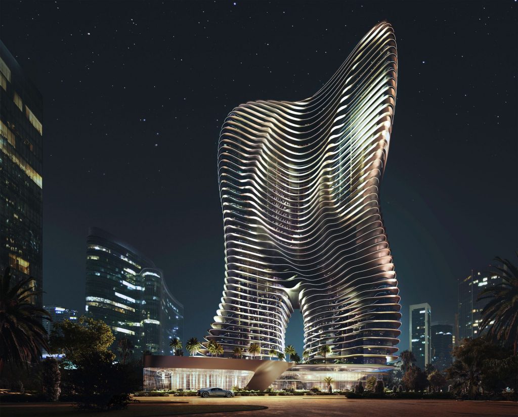 The Bugatti Residences Sky Mansion is what happens when hypercar insanity is translated into architecture