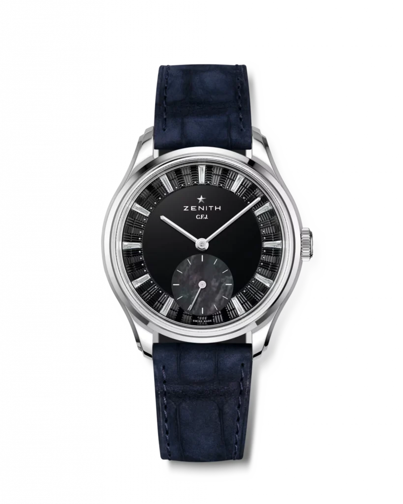 The Zenith G.F.J. may be a restrained dress watch in function, but its material choice makes it quietly dramatic