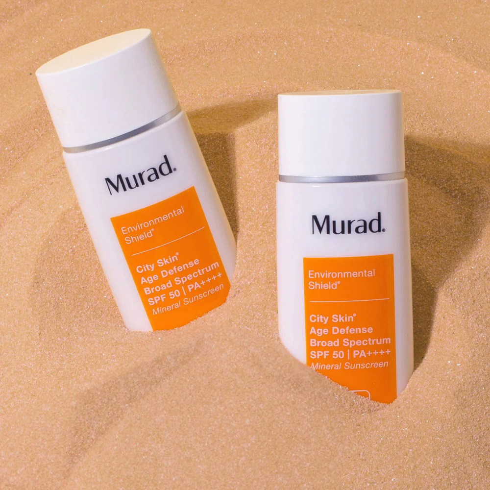 Murad City Skin Age Defense Broad Spectrum SPF 50 PA++++, tinted sunscreen india, sunscreen for dry skin, water resistant sunscreen, daily use sunscreen india,