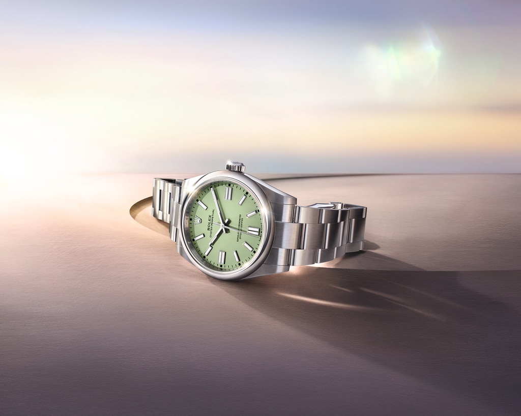 The Rolex Oyster Perpetual 41 in pistachio green introduces