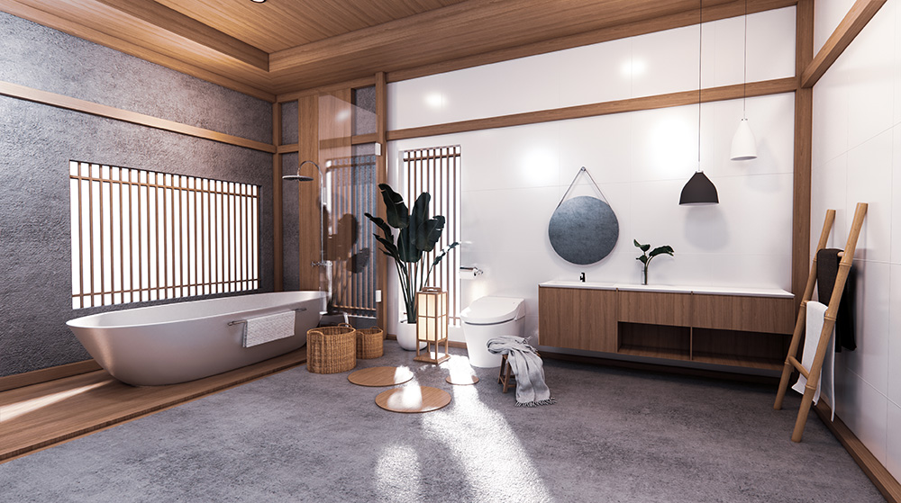 The,Bathroom,Japanese,Style, Japanese feng shui bathroom, Japanese bathroom design, Zen bathroom decor,