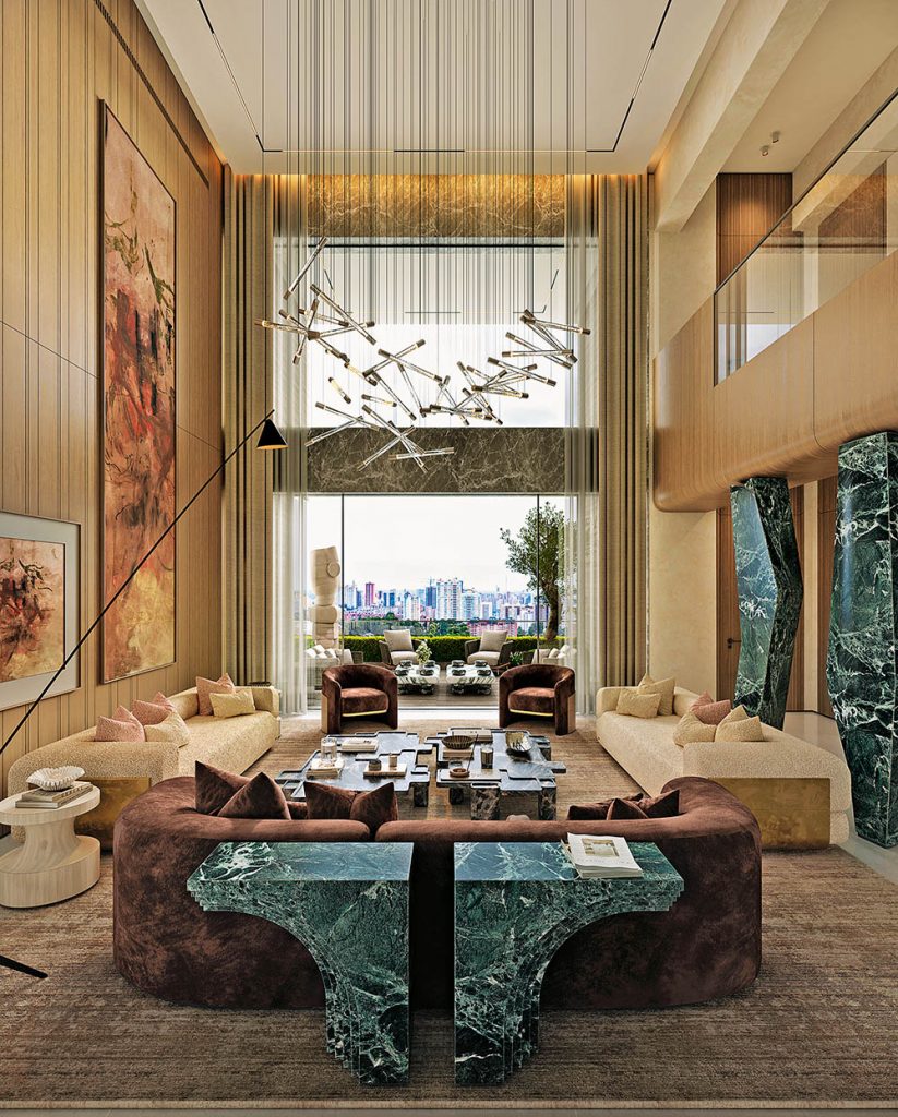 Rich textures, deep tones, headline this Hyderabad residence