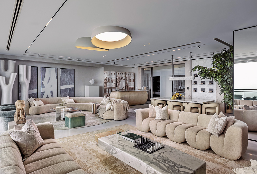 A residence at DLF Camellias by Essentia where sculptural lines, muted palettes and fluid transitions shape a seamless living experience 