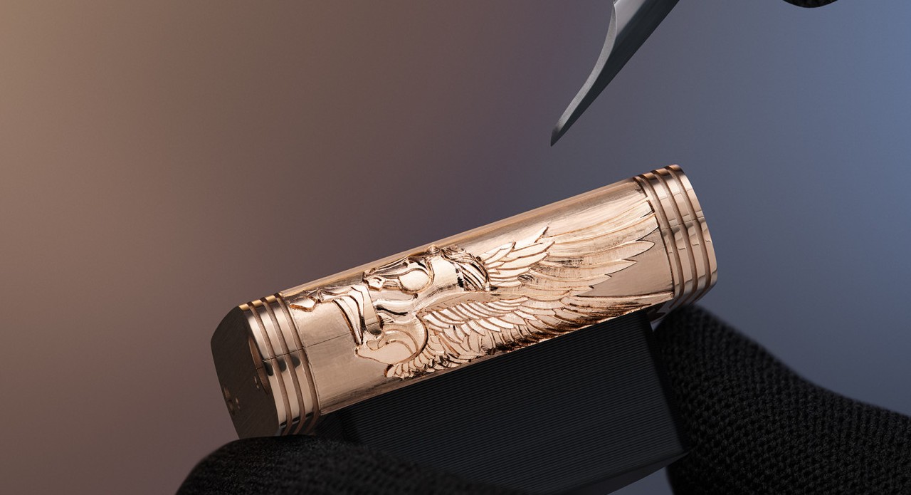 Jaeger-LeCoultre transforms a block of pink gold into a flying mythological creature, a rotating mechanical sculpture and a showcase of some of the finest decorative craftsmanship in modern watchmaking