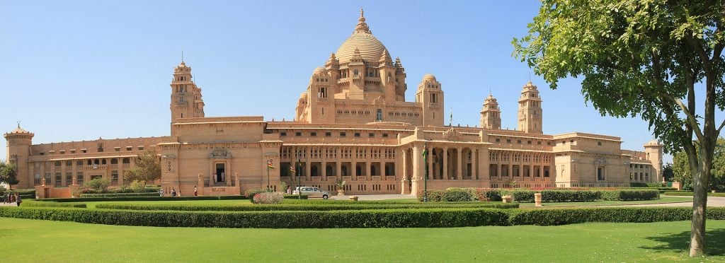 Towering above the Blue City, Umaid Bhawan Palace is among the largest private residences ever built