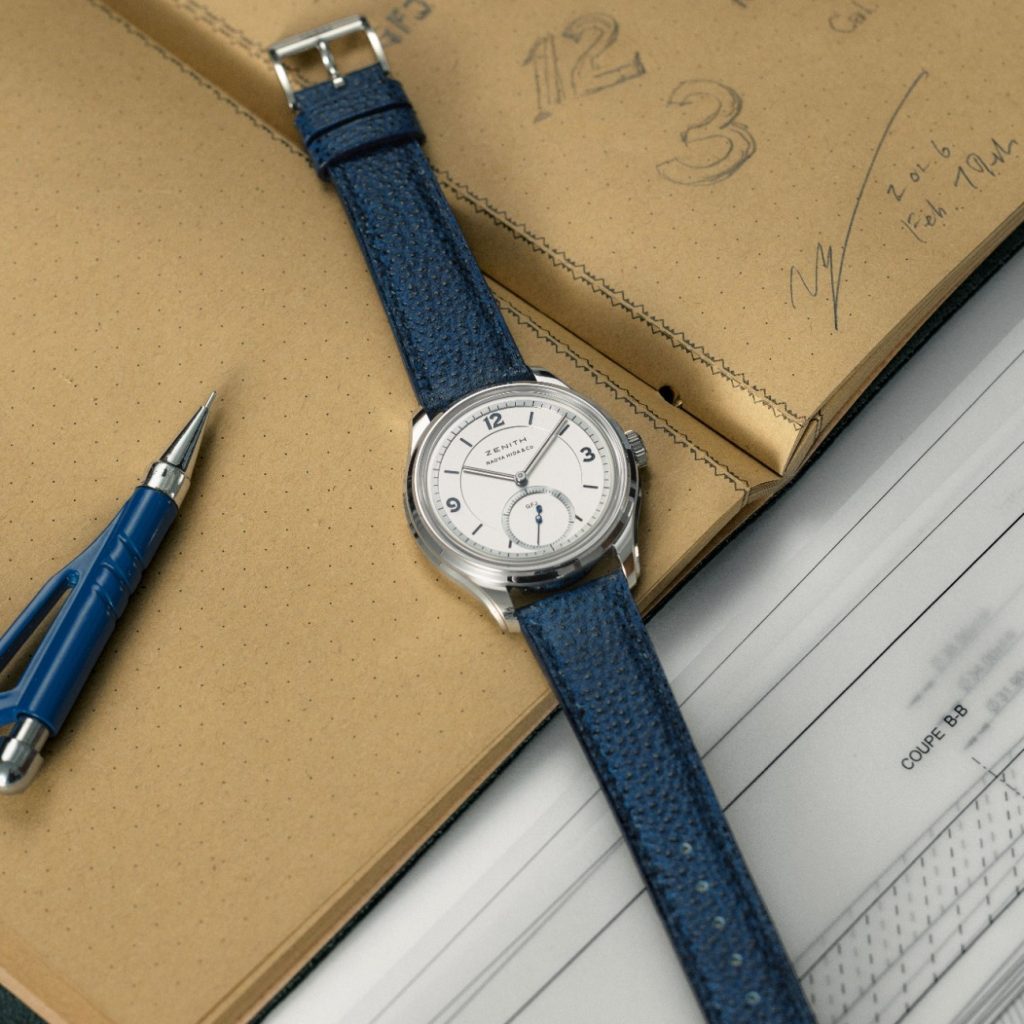 This exclusive collaboration between Naoya Hida & Co. and Zenith is housed in a 39.15mm