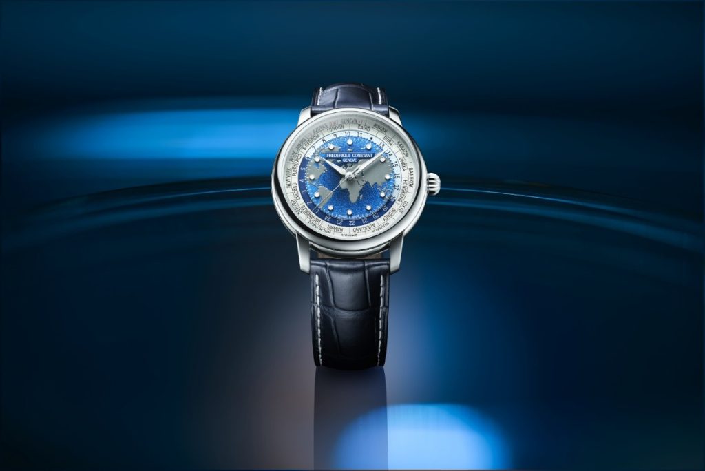 A worldtimer complication allows the wearer to read the time across multiple time