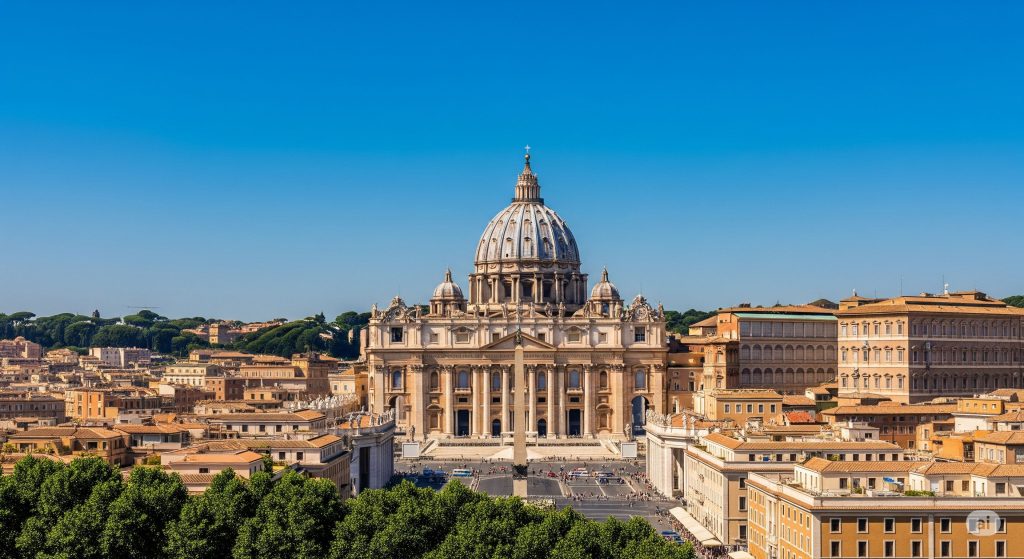 The St. Peter's Basilica is one of the most important religious buildings