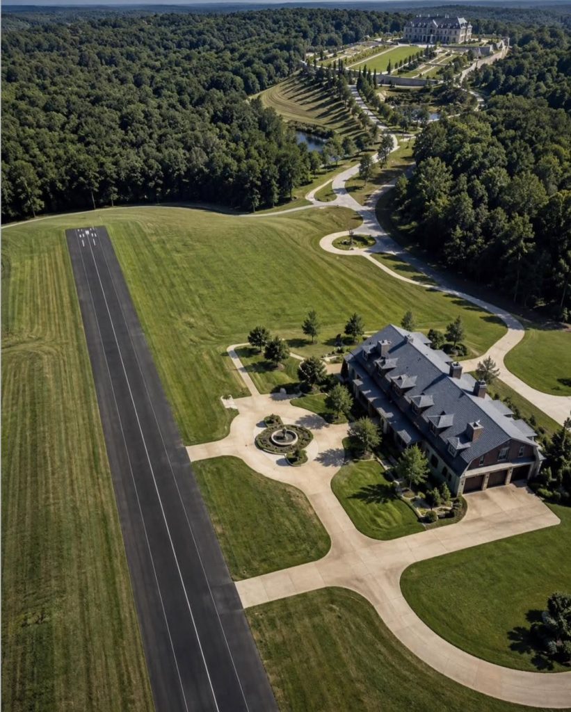 The true scale of the estate becomes clear beyond the walls of the residence