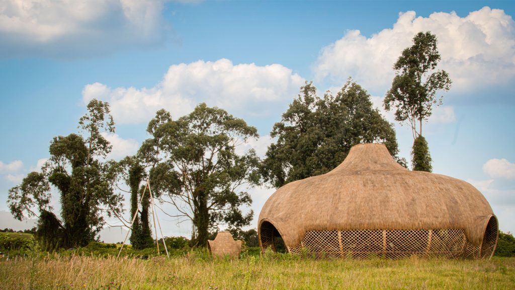 In projects such as the House of Thought, bamboo becomes the defining