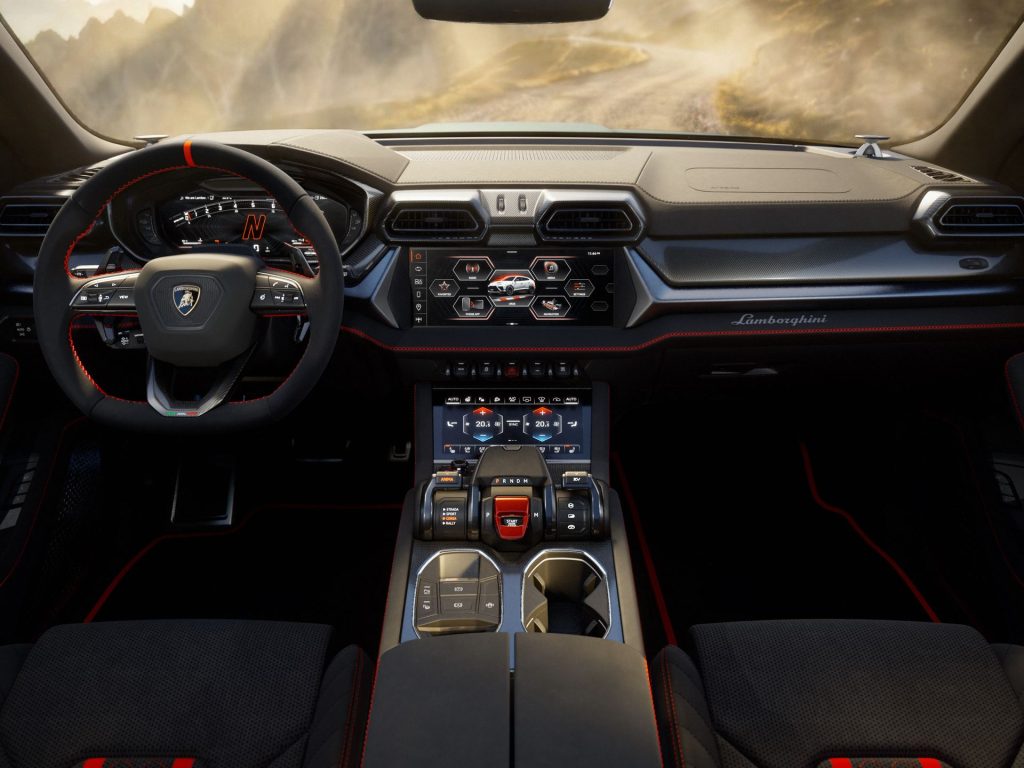 Step inside and you'll quickly realise Lamborghini still has absolutely no interest in boring interiors