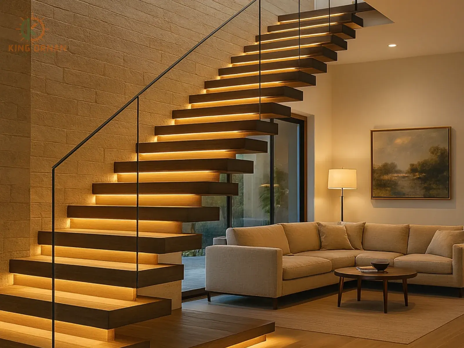 Even the staircase has become part of the smart home ecosystem. Motion sensors activate
